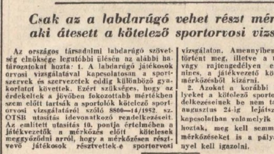 A Baranya vármegyei I. osztályú labdarúgás bemutatása - 1953 Északi csoport