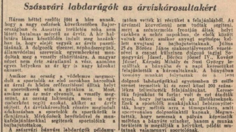 A Baranya vármegyei I. osztályú labdarúgás bemutatása - 1954