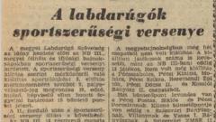A Baranya vármegyei I. osztályú labdarúgás bemutatása - 1960-1961