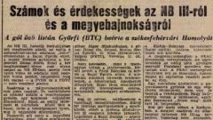 A Baranya vármegyei I. osztályú labdarúgás bemutatása - 1961-1962