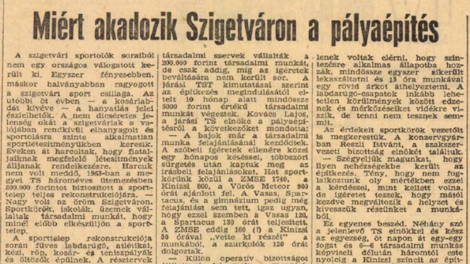 A Baranya vármegyei I. osztályú labdarúgás bemutatása - 1964-es évad