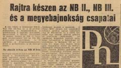 A Baranya vármegyei I. osztályú labdarúgás bemutatása - 1968-as évad