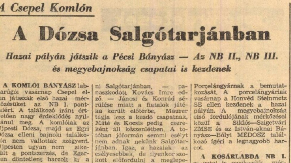 A Baranya vármegyei I. osztályú labdarúgás bemutatása - 1969-es évad