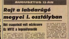 A Baranya vármegyei I. osztályú labdarúgás bemutatása - 1978-1979-es évad