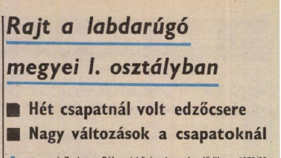 A Baranya vármegyei I. osztályú labdarúgás bemutatása - 1979-1980-as évad