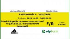 Futsal versenyengedélyek megkérése - 2025-2026