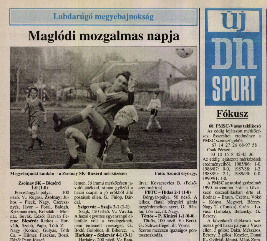 A Baranya vármegyei I. osztályú labdarúgás bemutatása - 1991-1992-es évad
