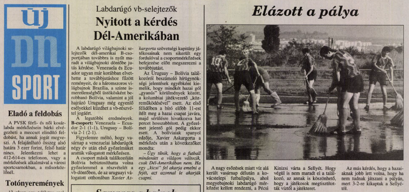 A Baranya vármegyei I. osztályú labdarúgás bemutatása - 1993-1994-es évad